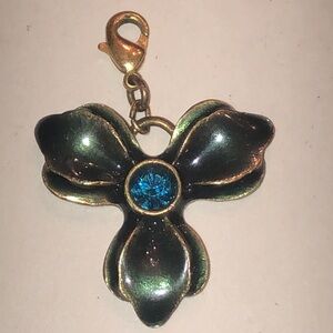 Pilgrim Brand Green and Blue Floral Charm